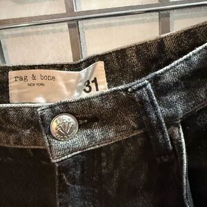rag & bone Washed Black Denim Jeans